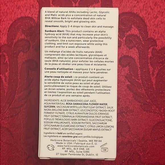 Brand New Herbivore Prism 12% AHA + 3% BHA Exfoliating Glow Serum Lightweight - Picture 10 of 14